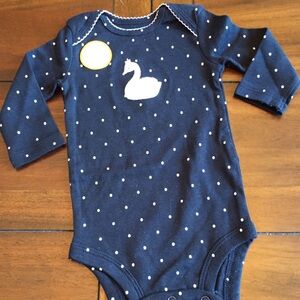Carter’s Swan Onesie 3 months